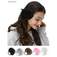 BadPiggies Womens Plush Ear Muffs Winter Ear Warmers, Soft & Warm Faux