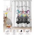 thumbnail image 5 of Easter Shower Curtain Easter Eggs Gnomes Shower Curtains for Bathroom Decor Bunny Ears Checkered Truck Bath Curtains Sets for Spring Easter Bathroom Decor Fabric Waterproof Standard 72" X 72", 5 of 6