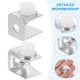 thumbnail image 4 of 20 piezas de soportes de vidrio, clips de vidrio, soportes fijos para estantes de vidrio, clips de fijación de vidrio para baño, 4 of 7
