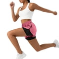 thumbnail image 3 of Ixbnca 2 in 1 Womens Athletic Shorts with Pockets Elastic High Waist Drawstring Workout Running Shorts, 3 of 7
