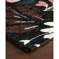 thumbnail image 6 of TOWN & COUNTRY LUXE Livie Floral Drip Everwash® Washable Multi-Use Decorative Rug, Kitchen Runner Rug, Low-Profile Door Mat, Bedroom Rug and Dorm Room Rug with Non-Slip Backing, Black, 24"x72", 6 of 10