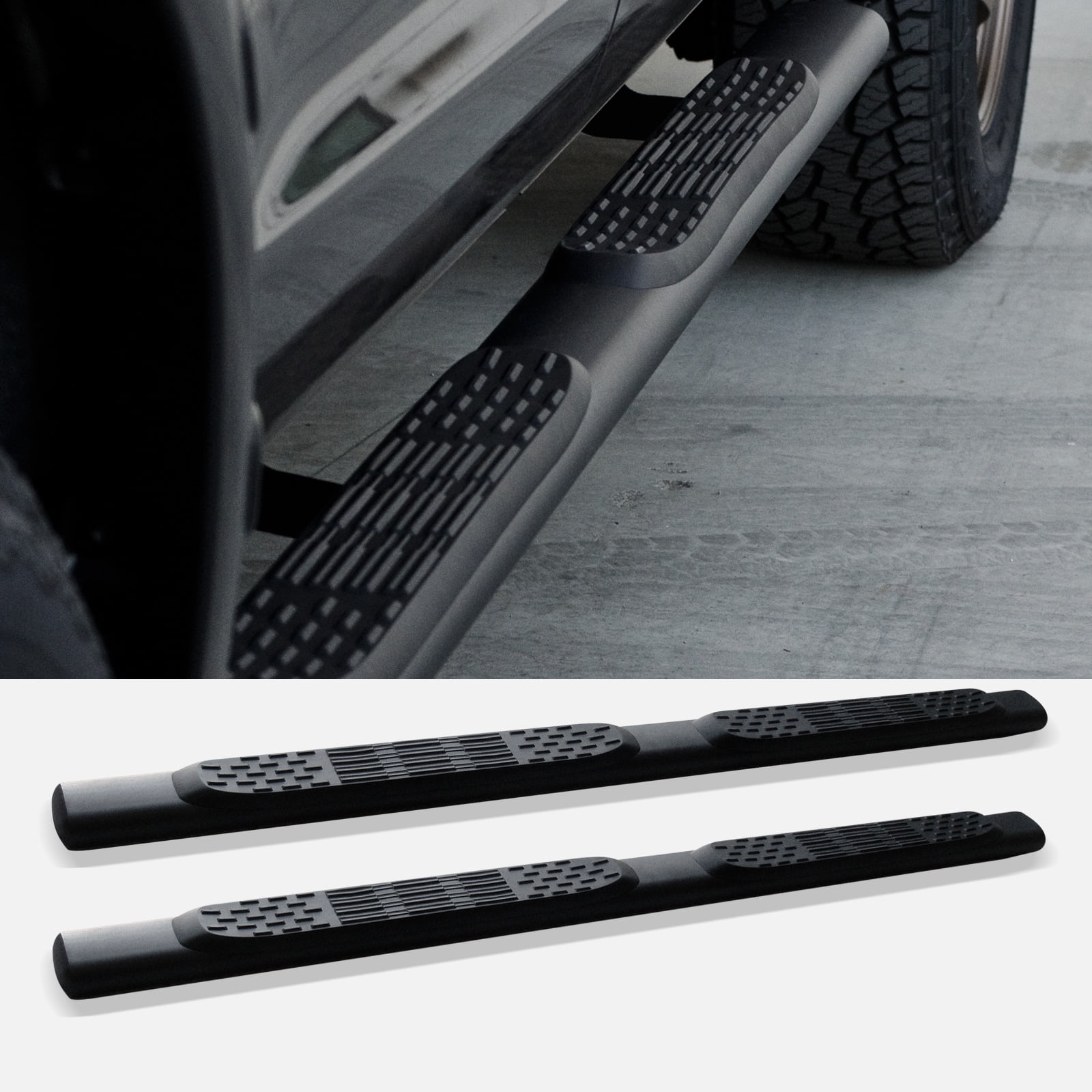 Stehlen 733469497264 5" Oval Side Step Nerf Bars ( Matte Black ) For 98