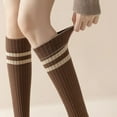 thumbnail image 4 of JIANFANG Striped Knee High Socks for Women Teen Girls Preppy Style Cotton Long Tube Sock Stripes, 4 of 7