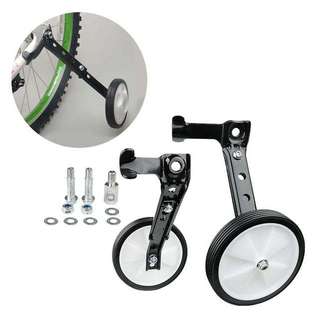Rueda de entrenamiento para niños de servicio , Negro Diámetro: 10 cm Soledad Ruedas de entrenamiento para bicicleta para niños