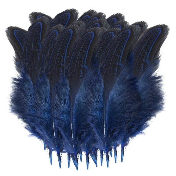 100pcs Natural Turkey Feathers 5-8cm Colorful DIY Craft Feathers for Wedding Party Decorations Jewelry Hat Accessories Blue