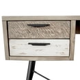 thumbnail image 4 of Armen Living Bureau Moderne en Bois à 4 Tiroirs Naturel/gris, 4 of 5