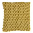 thumbnail image 1 of SARO 3519.Y20S Coton vers le Bas Remplissage Jeter Oreiller avec Crochet Pompon Design Jaune, 1 of 1