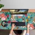 thumbnail image 4 of Long Mouse Pads for Desk,BoxerDog and Pioneer Flower Desk Mats on Top Of Desks, Desk Mouse Pad Extra Large with 3mm Non-Slip Base and Stitched Edge for Gaming,Office,Work,Home 47.3"x23.6", 4 of 6