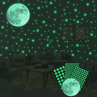 200pcs Glow in the Dark Stars Stickers for Ceiling, TSV Night Luminous Wall  Decals Adhesive Shining Toddler Kids Room Decor