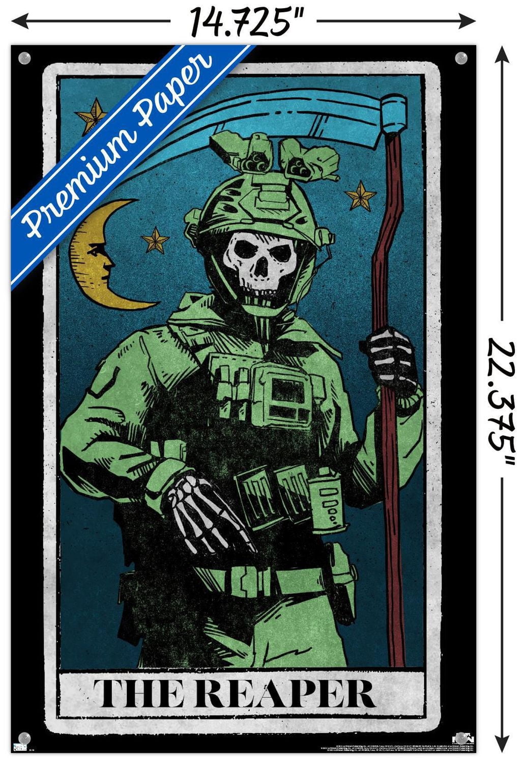 Call of Duty: Modern Warfare 2 - Ghost Tarot Card Wall Poster, 22.375" x 34"