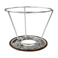 thumbnail image 2 of 304 stainless steel coffee filter double-layer non-filter paper funnel drip hand coffee filter with bracket, 2 of 4