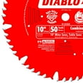 Diablo D1050X Circular Saw Blade, 10 in Dia, Carbide Cutting Edge, 5/8 in Arbor, Steel