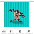 thumbnail image 2 of Juego de 4 cortinas de ducha Taz Mania con alfombrillas antideslizantes, tapa de inodoro y alfombrilla de baño, cortina de ducha impermeable con decoración de dibujos animados para baño con 12, 2 of 8