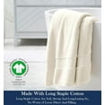thumbnail image 4 of Delara Organic Cotton Plush Bath Towel, 30x58, 650 GSM, GOTS OEKO-TEX Certified, Quick Dry, Ivory, 4 of 7