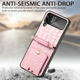 thumbnail image 2 of TECH CIRCLE For Samsung Galaxy Z Flip 4 Case,Slim Fit PU Leather Shockproof Protective Cover with Card Slot Shoulder Strap Case for Samsung Z Flip 4 6.7 inch 2022,Pink, 2 of 9