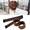 thumbnail image 5 of Magic Band Holder - Women Hair Bun Maker Easy Magic Donut Styling Band, Twist Updo Holder DIY Tool for Quick & Neat Hair Styling, Convenient for All Women, Travel-Friendly, Durable Faux Hair Fabric, 5 of 8