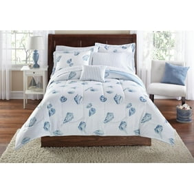Seashells Beach Themed Nautical King Comforter Set Toss