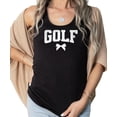 thumbnail image 3 of Golf Tank Top for Women and Teens Cute Trendy Coquette Bow Sleeveless Tee for Golfer Black Tank Top Small, 3 of 4