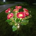 thumbnail image 2 of Toystoory Luces de flores con energía solar, luz solar para césped de rosas, luces decorativas para césped al aire libre, patio y jardín Iluminación y accesorios Rosa, 2 of 6