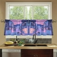 thumbnail image 4 of Yayeee Kitchen Curtains Tier Set of 2 Light Filtering 57"x24" Over Sink Window Panels, Cat Walking in Street, 4 of 7