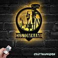 thumbnail image 3 of Craftnamesign Custom Surveyor Engineer Metal Wall Art Led Light, Custom Geodetic Device Name Sign, 3 of 5