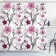 thumbnail image 1 of Ambesonne Dragonfly Shower Curtain, Shabby Plant Florets, 69"Wx84"L, Pale Pink Dried Rose, 1 of 3