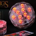 thumbnail image 4 of Irfora Luces LED con control remoto Impermeable Bajo el agua Luces LED Almohadilla Funciona con pilas para acuario Bañera de hidromasaje Estanque Piscina Base Florero Jardín Boda Fiesta Irfora Luz, 4 of 7