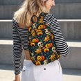 thumbnail image 5 of Disketp Halloween Skull Mochila de Lona Estampada, Mochila Escolar de Viaje Ligera para Estudiantes y Portátil-Small, 5 of 5