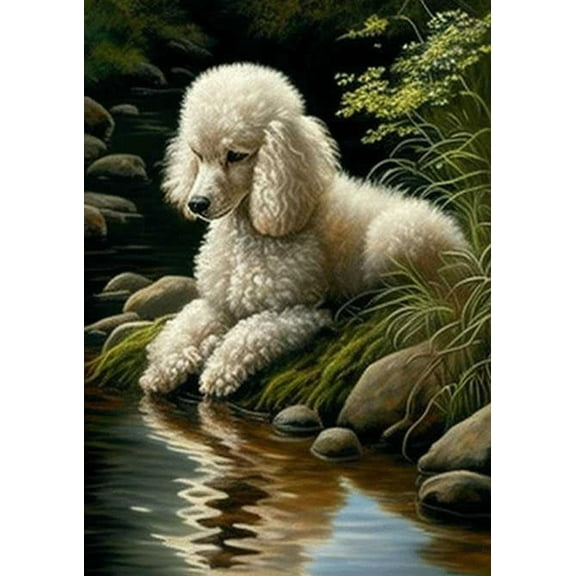 1000 Pieces Jigsaw Puzzle for Adults Cute Poodle Large Entertainment Stress Relief Home Decor Brain Teaser Relaxation Activity Mind Stimulating Puzzle Unique Gift for Dog Lovers