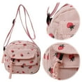 thumbnail image 5 of Yucurem Cute Strawberry Shoulder Bag Corduroy Trendy Crossbody Bag For Women (Pink) Fashion shoulder bag (B), 5 of 10