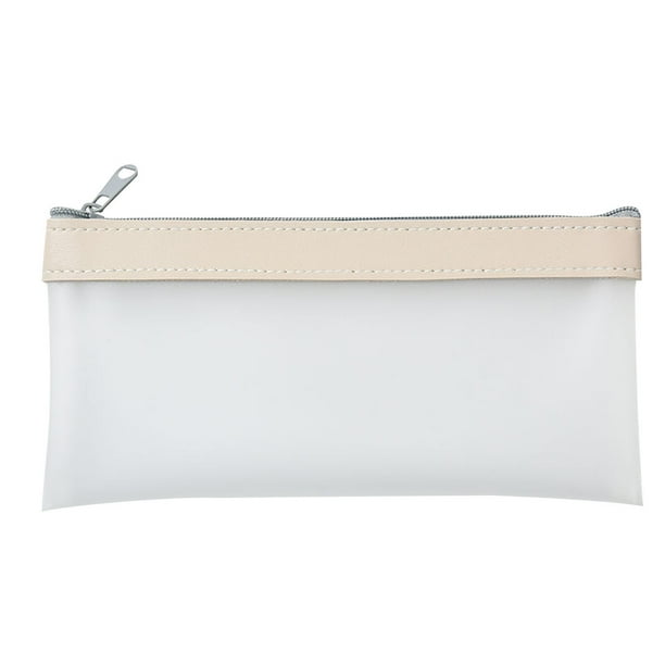 pstuiky Estuche transparente de PVC con cremallera para lápices, artículos de aseo, bolígrafos, neceser de viaje, bolsa de maquillaje y cosméticos.