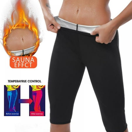 

Women Sauna Sweat Pants Hot Thermo Fitness Exercise Leggings High Waist Slimming Workout Waist Trainer Capris