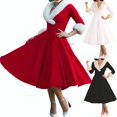 thumbnail image 2 of Vestido de Navidad de Año Nuevo para mujer, antes de Navidad de pesadilla traje Sexy, manga larga, felpa cálida, plisados vestidos de fiesta con capucha, 2023, 2 of 4
