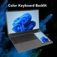 thumbnail image 4 of Ordinateur Portable Double Écran 15,6 Pouces et 7 Pouces, Processeur Quad Core N5095CPU 2,9ghz, Écran HD IPS 16 Go, avec Clavier Rétroéclairé Couleur, 4 of 8