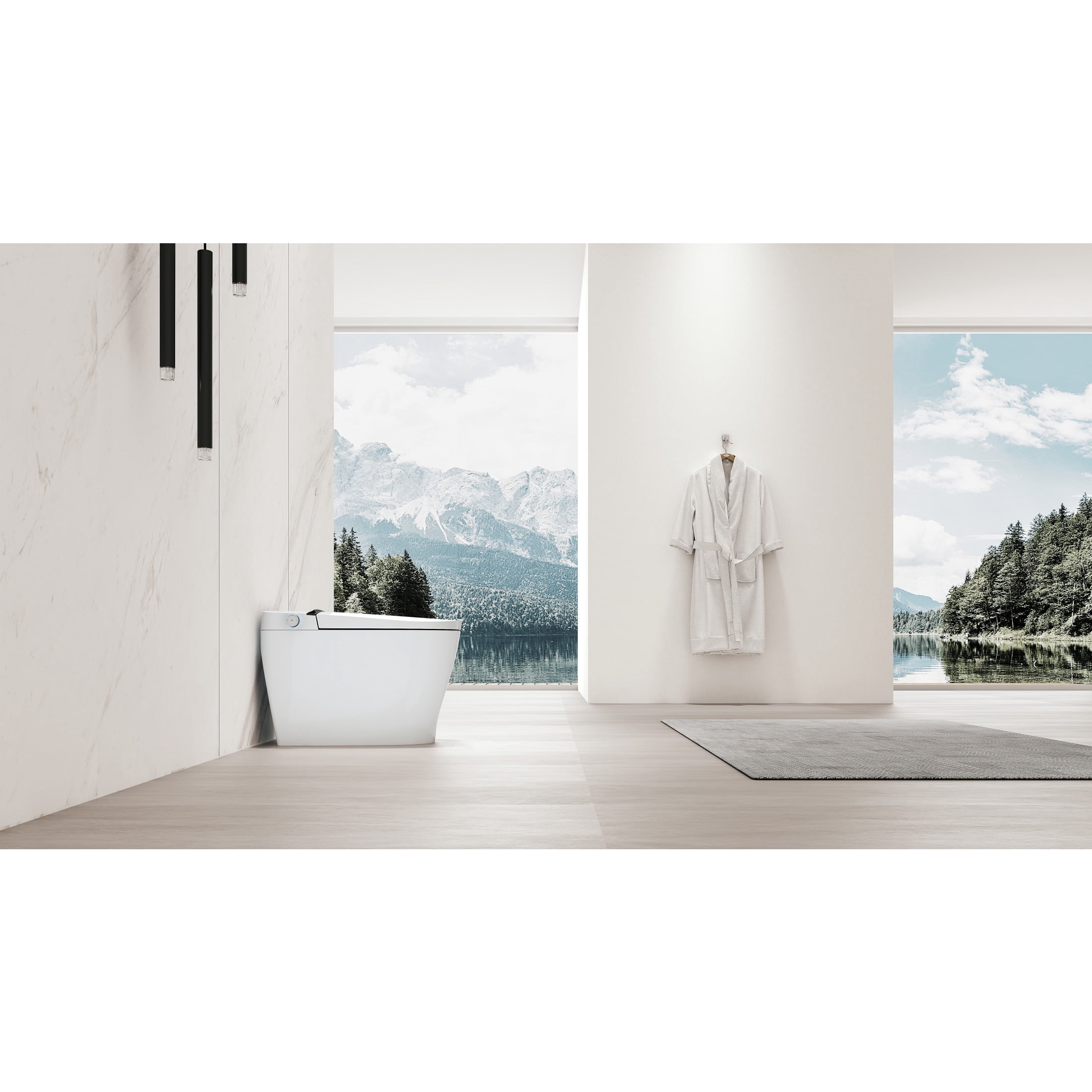 Kingston Brass VSC3992 Upton Smart Toilet, White