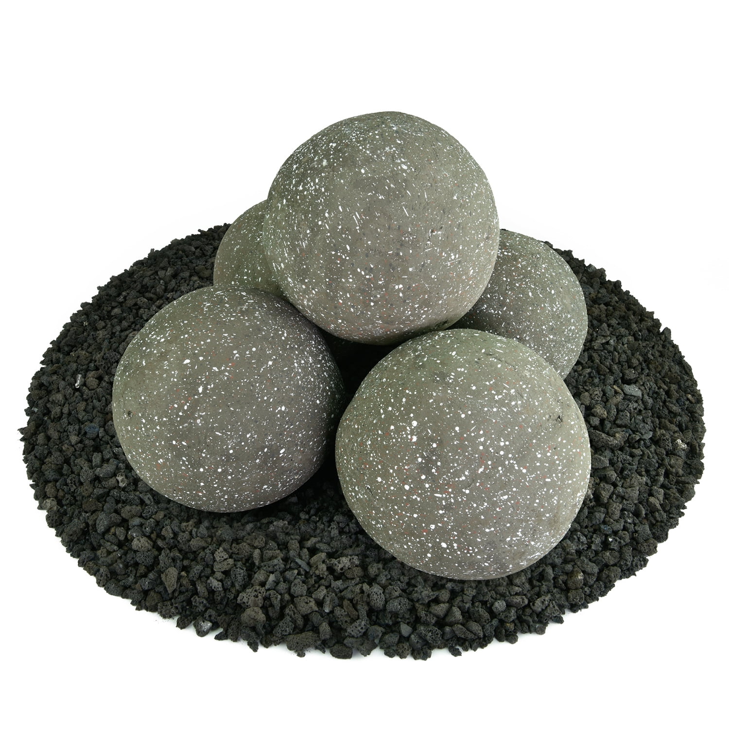 Uniform 3 Lava Rock for Fire Pits Ceramic Spheres for Outdoor and Indoor Use Propane & Gas Fire Pits and Fireplace Ceramic Fire Balls