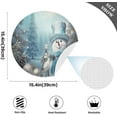 thumbnail image 4 of Coolnut Cute Christmas Snowman Placemats Set of 6 Non-Slip Heat Resistant Dining Table Place Mats Washable Kitchen PVC Weave Table Mats Home Decor Gifts, 4 of 7