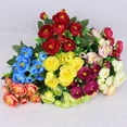 thumbnail image 3 of Twfbrm Camellia Artificial Flowers, Realistic Silk Camellia Flower with Leaves & Stems, UV Resistant Real Touch Faux Plants Flowers Bouquet Vase Filler Spring Decoration for Indoor Outdoor Wedding, 3 of 7