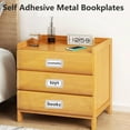 Self Adhesive Metal Bookplates for Books Cards 12Pcs Clip Labels