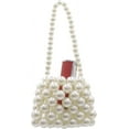 thumbnail image 6 of CAILDANL Amamcy Heart White Beaded Pearl Handbag Purse Vintage Pearl Clutch Pearl Bag Pearl Wrislet Mini Evening Bag for Party Wedding, 6 of 8