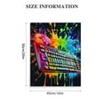 thumbnail image 3 of GooTPa Graffiti Keyboard Canvas Wall Art, Canvas Prints Wall Art for Living Room Bathroom Bedroom Office, Art Print Painting for Home Decorations - 16x20in, 3 of 5