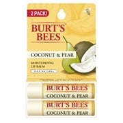 Burt's Bees 100% Natural Moisturizing Lip Balm, Coconut & Pear, 2 Count