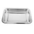 thumbnail image 4 of PBPBOX 1Set Open Small Kitten Litter Box Stainless Steel Cat Litter 12.38X8.45X1.77in, 4 of 8