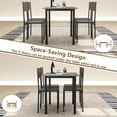 thumbnail image 6 of GOFLAME 5-Piece Dining Table Set, Industrial Kitchen Table and Chairs for 4 with Backrest and Metal Frame, Rectangular Space-Saving Dinette Set for Dining Room, Apartment, Small Space, Grey, 6 of 18