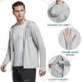 thumbnail image 4 of MOSEYEYOO Men's UPF 50+ UV Full Zip Sun Protection Jacket Hoodie with Pockets Lightweight Fishing Hiking Cooling Shirts, 4 of 7