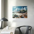 thumbnail image 3 of ONETECH  Lighthouse Canvas Wall Art Seascape Photo Pictures Prints Black and White Costal Artwork Decorations, 3 of 4