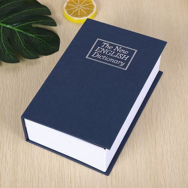 Noehoiugi 1 Packs Book Safe With Lock Secret Metal Safe Box Portable Hidden Lock Box Fake Book Concealment Furniture For Money Jewelry