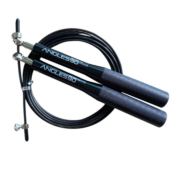A90 Jump Rope - premium speed skipping rope w/durable aluminium handles, for cardio, warm-ups and any sport, strength training, boxing, MMA, HIIT…