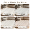 thumbnail image 7 of ODIKA Neutral Boho Abstract Lattice Stripe Border Transitional Ivory for Dorm Room, Small Living Apartment, Stain Resistant Low Profile, 7 of 7