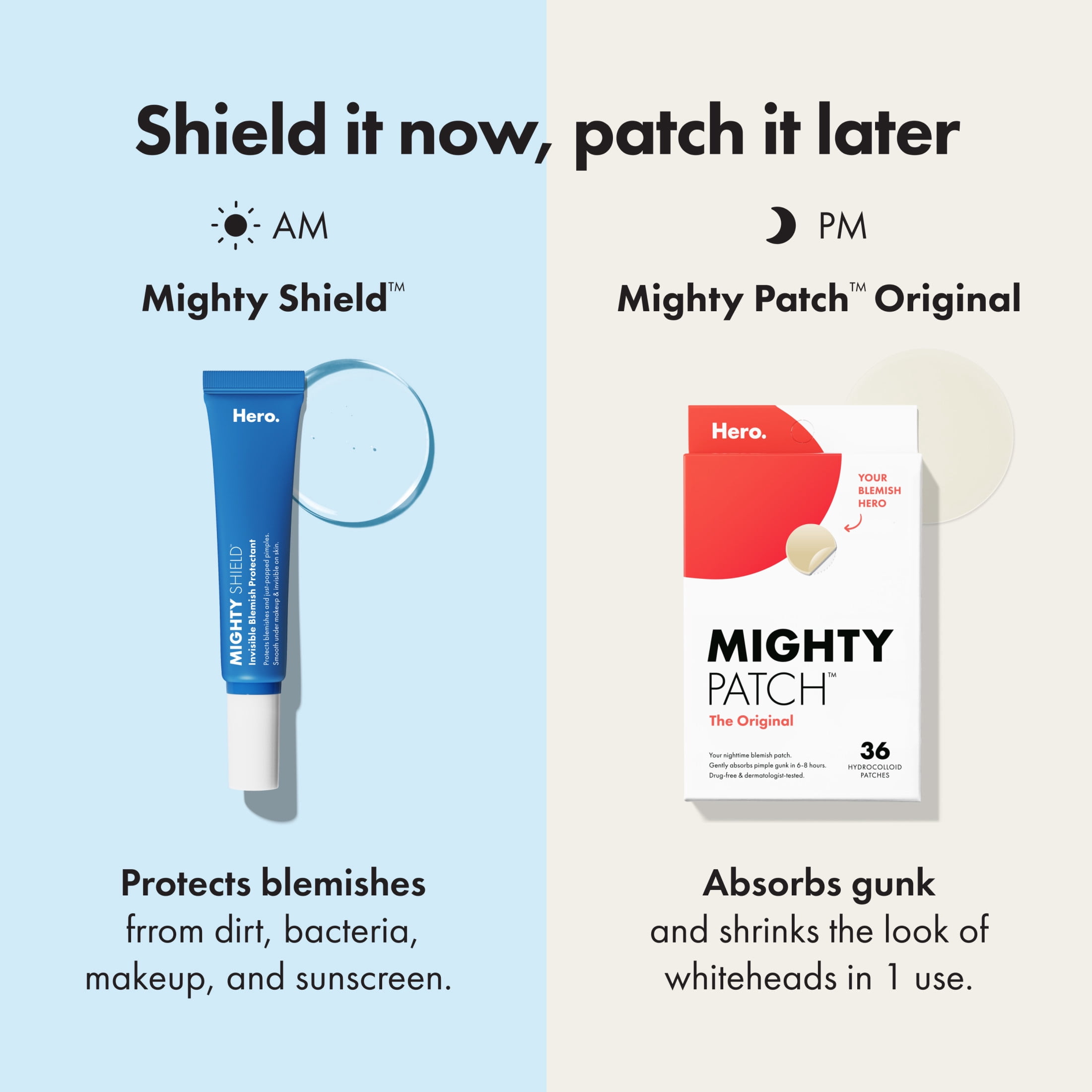 Hero Cosmetics Mighty Shield™ Liquid Patch Invisible Blemish Protectant, 10 ml Tube